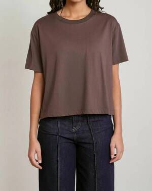 NEW DEX CLOTHING essential tee in brown